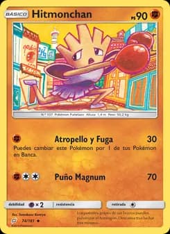 Hitmonchan card in Spanish