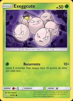 Exeggcute card in Spanish