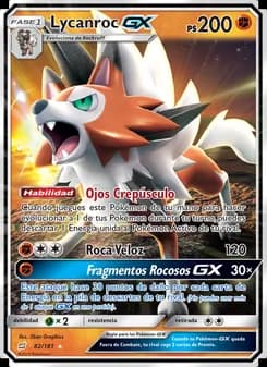 Lycanroc GX card in Spanish
