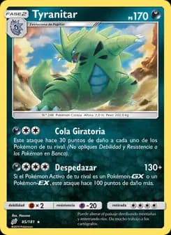 Tyranitar card in Spanish
