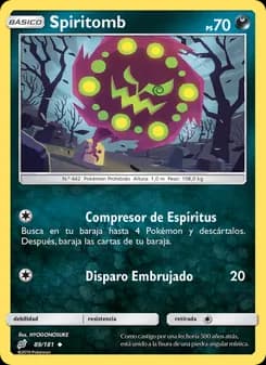 Spiritomb card in Spanish