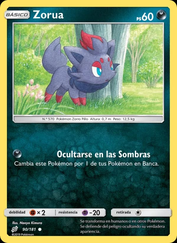 Zorua card in Spanish