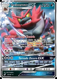 Incineroar GX card in Spanish