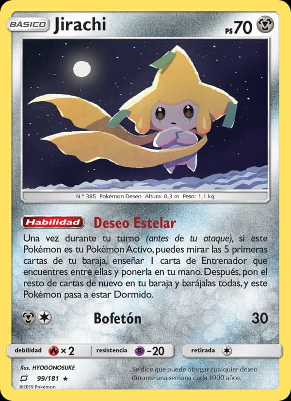 Jirachi card in Spanish