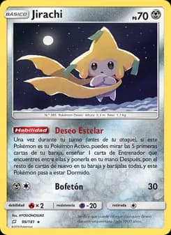 Jirachi card in Spanish