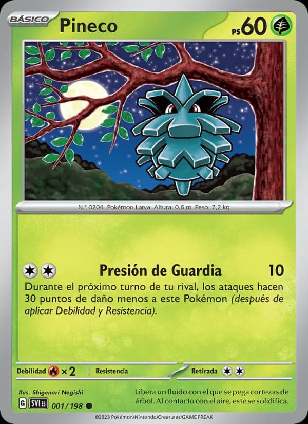 Pineco card in Spanish