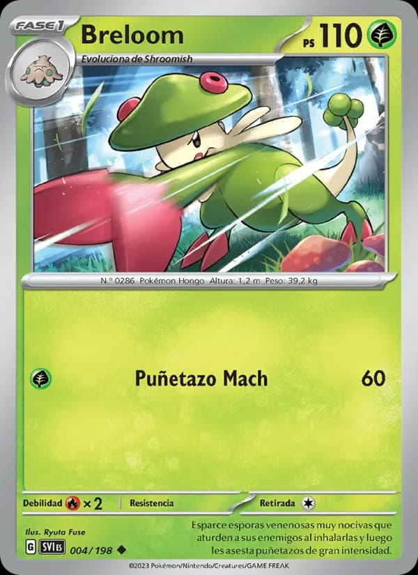 Breloom card in Spanish