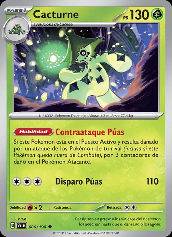Cacturne card in Spanish