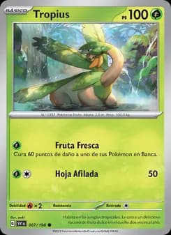 Tropius card in Spanish