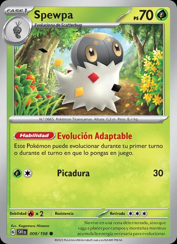 Spewpa card in Spanish