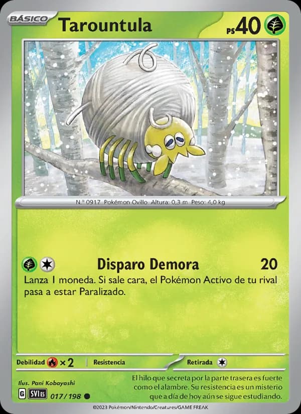 Tarountula card in Spanish