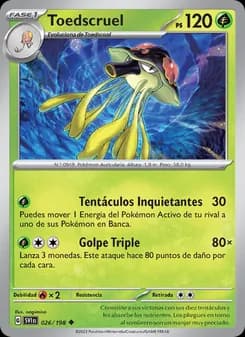 Toedscruel card in Spanish