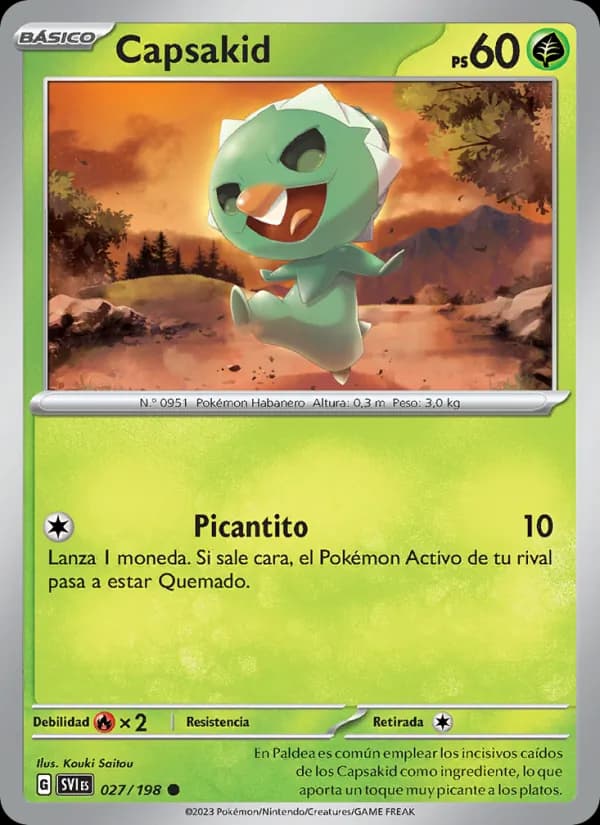 Capsakid card in Spanish