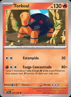 Torkoal card in Spanish