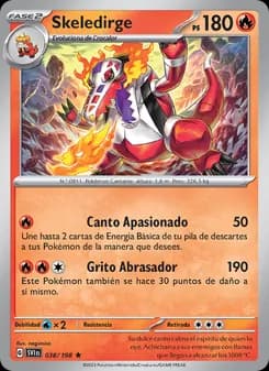 Skeledirge card in Spanish
