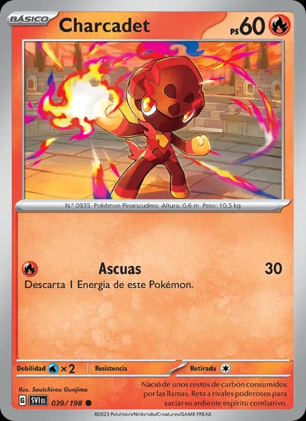 Charcadet card in Spanish