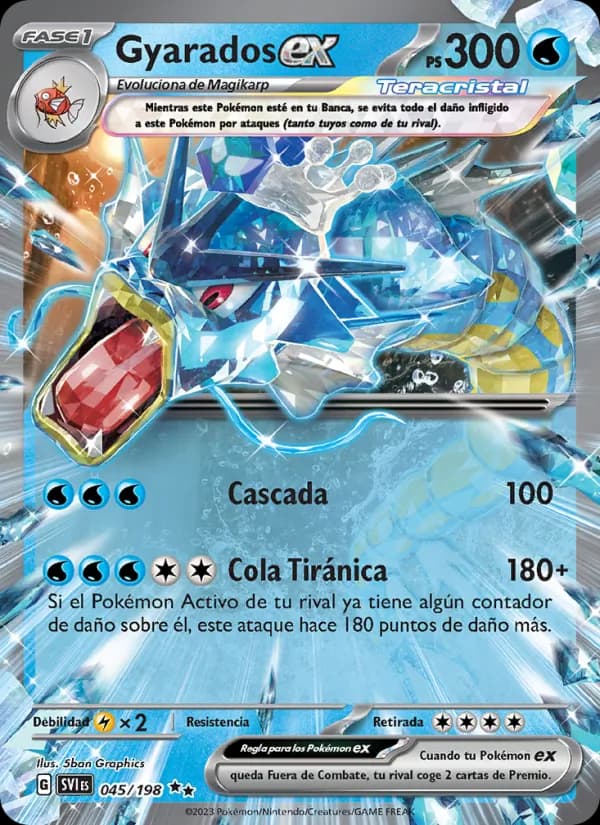 Gyarados ex card in Spanish