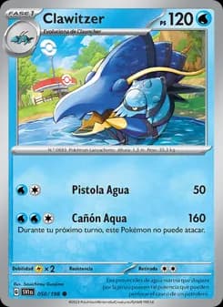 Clawitzer card in Spanish