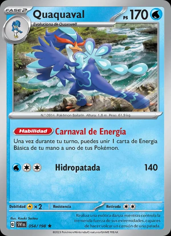 Quaquaval card in Spanish