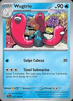 Wugtrio card in Spanish