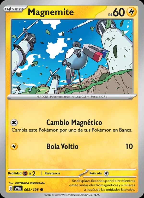 Magnemite card in Spanish