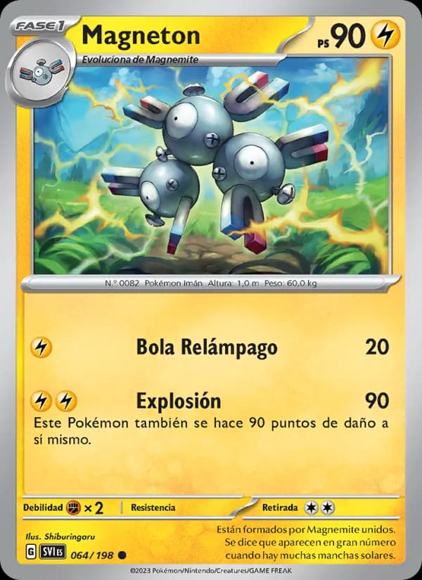 Magneton card in Spanish