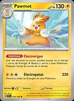 Pawmot card in Spanish