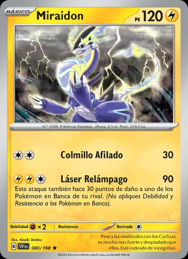 Miraidon card in Spanish