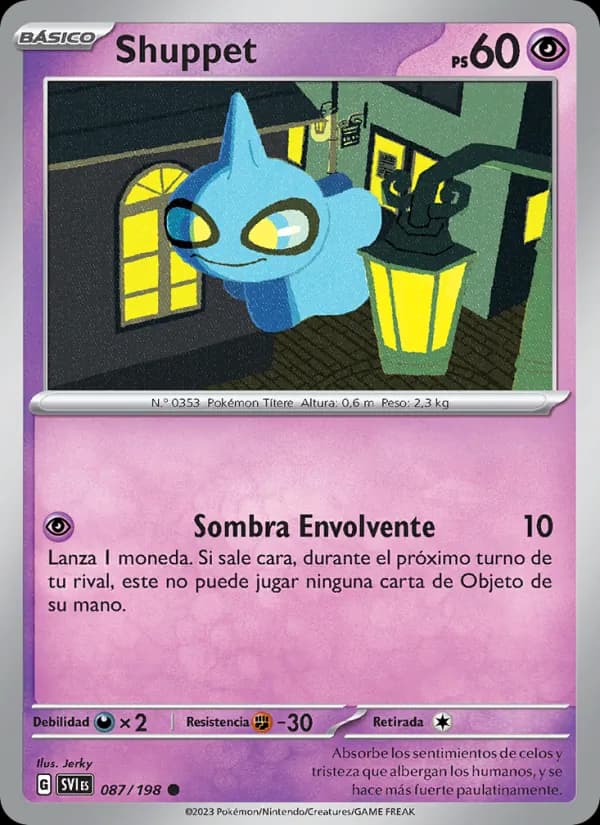 Shuppet card in Spanish