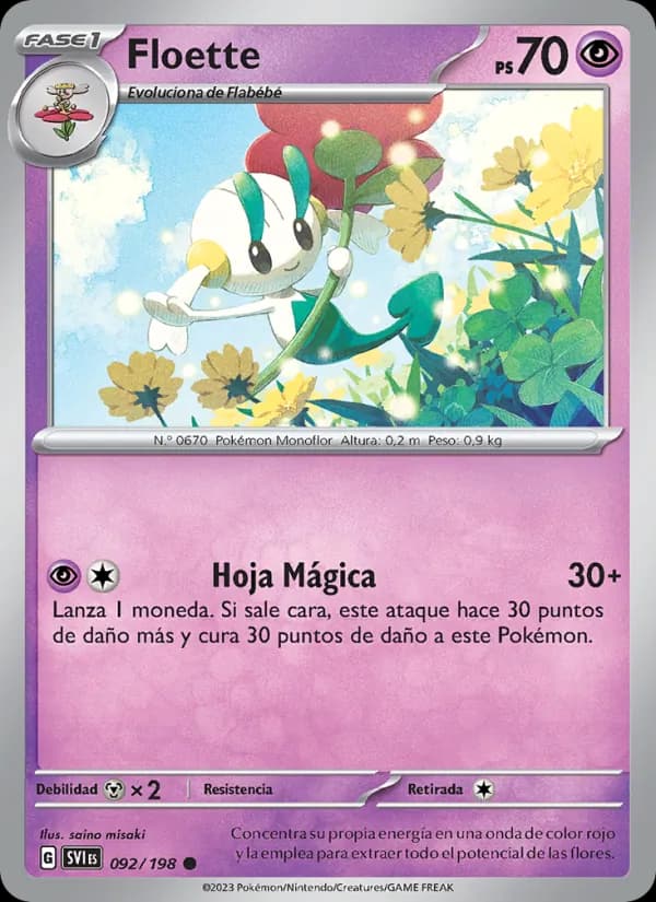 Floette card in Spanish