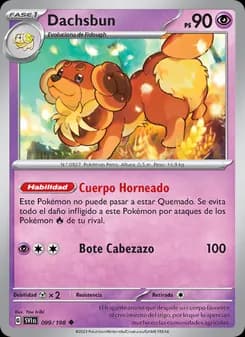 Dachsbun card in Spanish