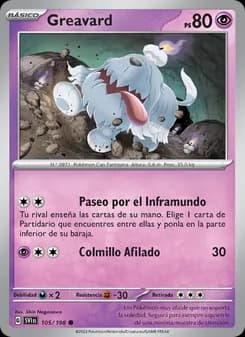 Greavard card in Spanish