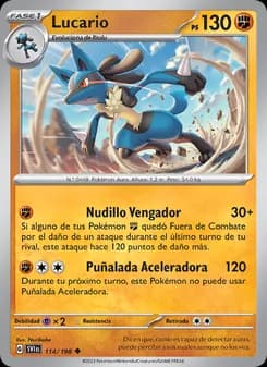 Lucario card in Spanish