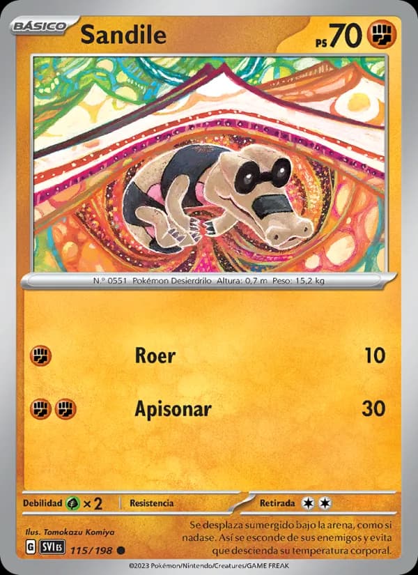 Sandile card in Spanish