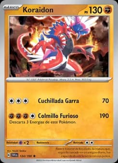 Koraidon card in Spanish