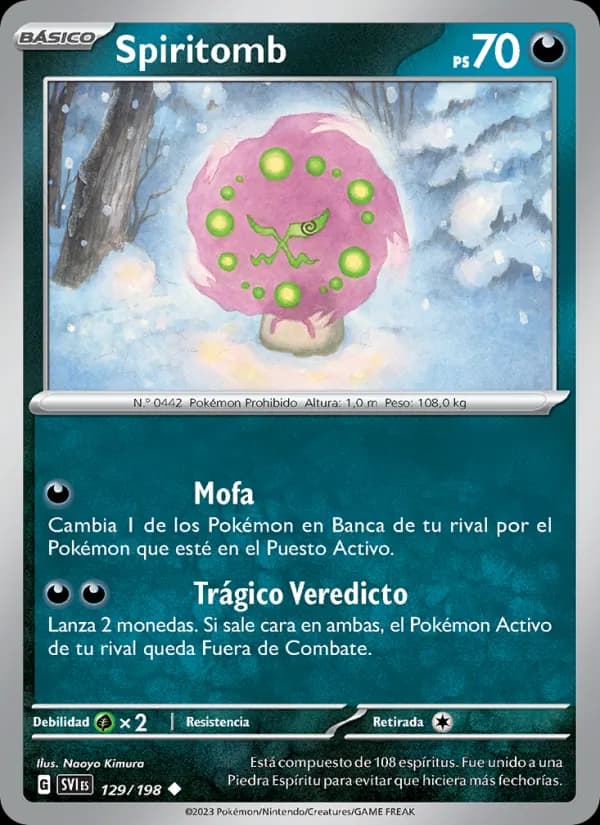 Spiritomb card in Spanish