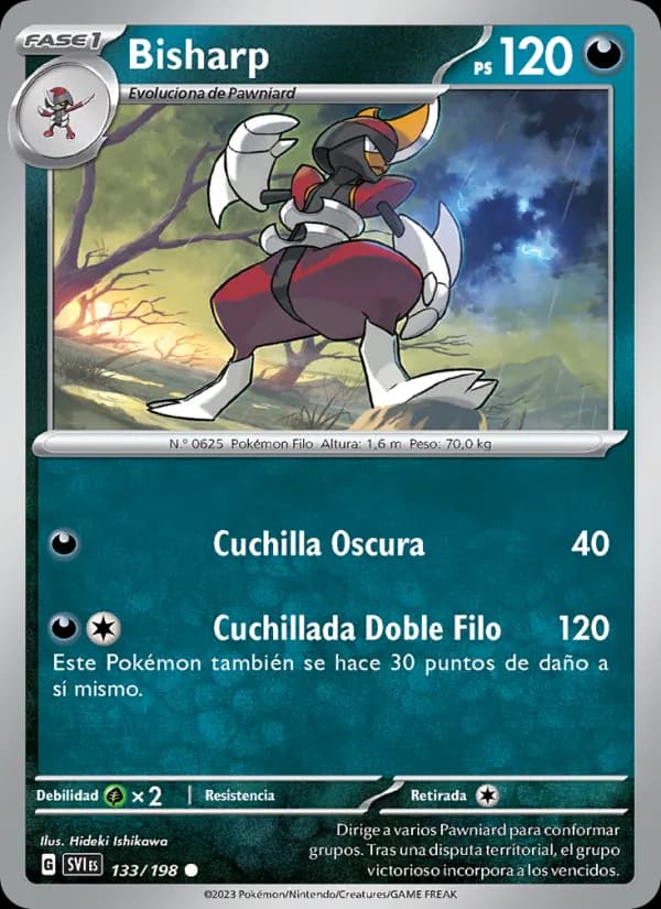 Bisharp card in Spanish