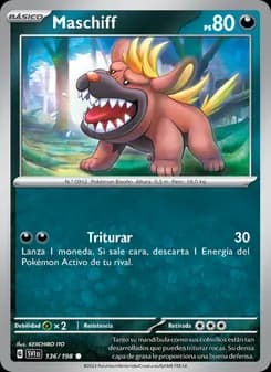Maschiff card in Spanish
