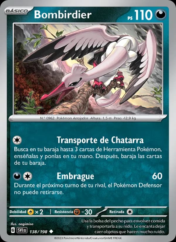 Bombirdier card in Spanish