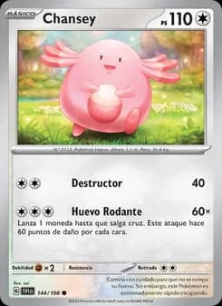 Chansey card in Spanish