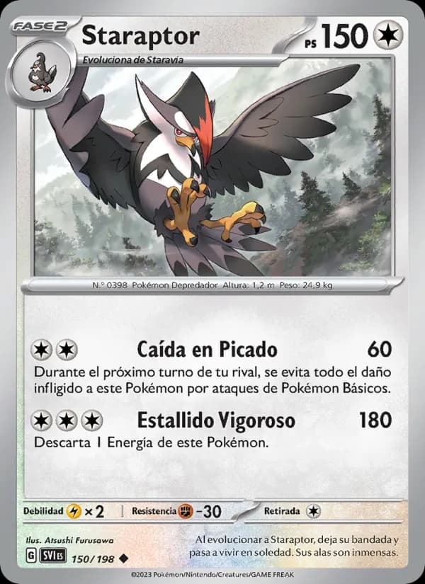 Staraptor card in Spanish