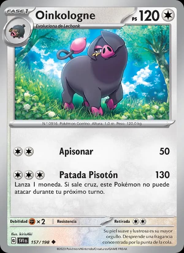 Oinkologne card in Spanish