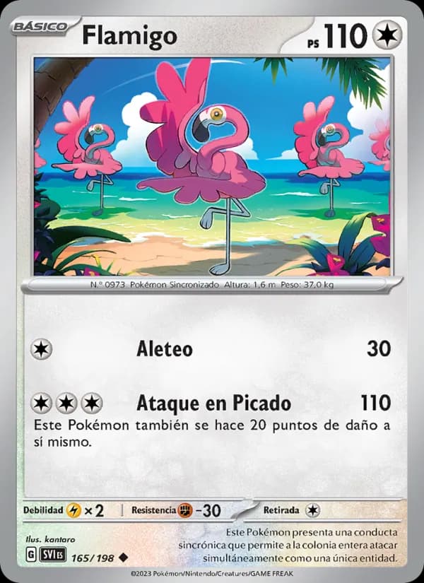 Flamigo card in Spanish