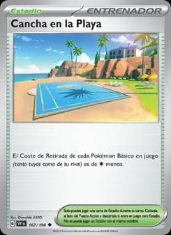 Cancha en la Playa card in Spanish