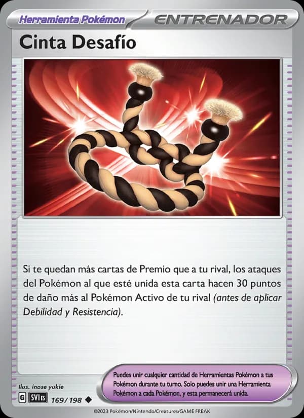 Cinta Desafío card in Spanish