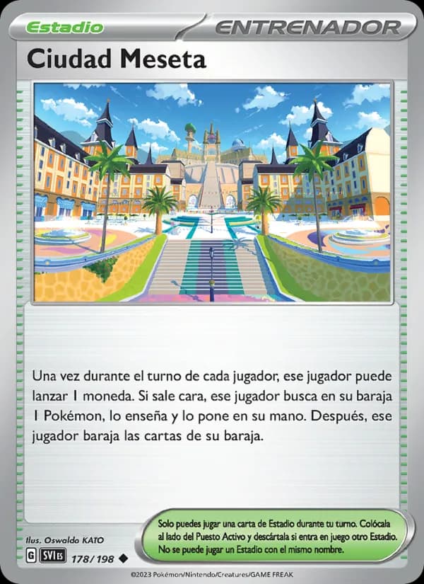 Ciudad Meseta card in Spanish