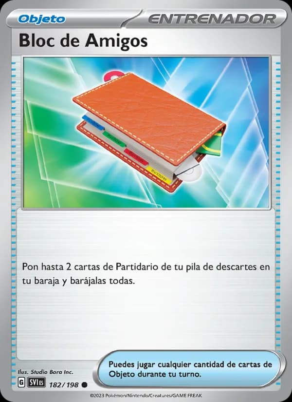 Bloc de Amigos card in Spanish