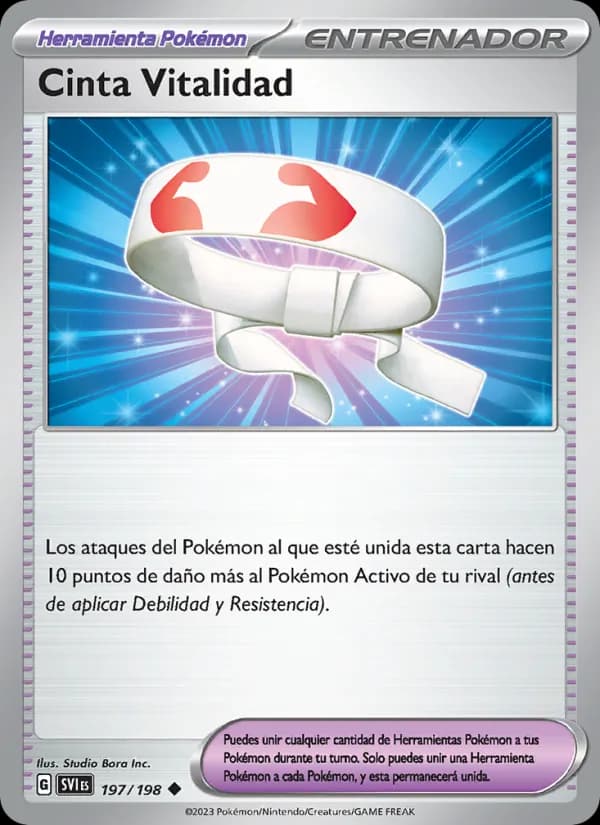 Cinta Vitalidad card in Spanish