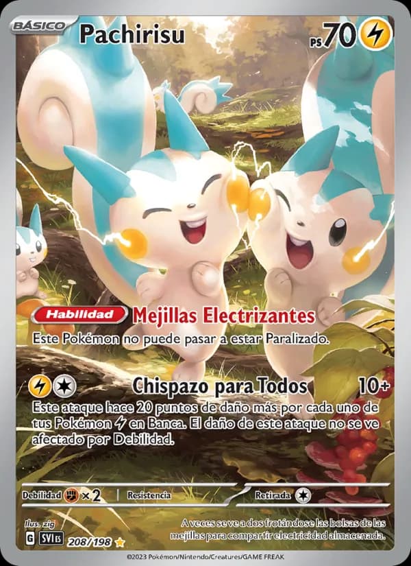 Pachirisu card in Spanish