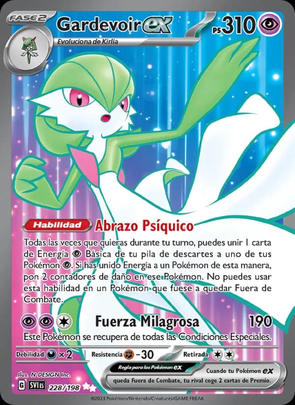 Gardevoir ex card in Spanish